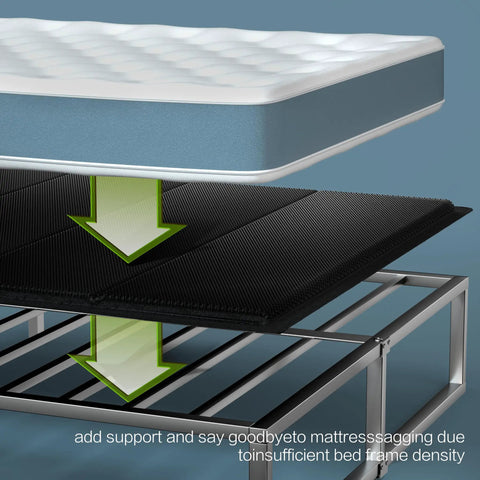 Tough As Nails Twin Bunkie Board 38 X 75 Inches Folding Mattress Support Platform under mattress showing support layer.
