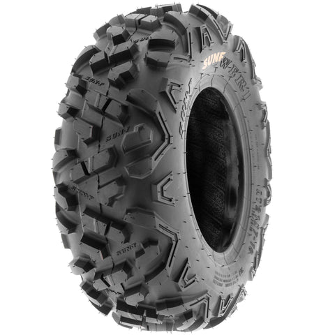 Side view of All Terrain ATV UTV Tires 145 70 6 6 Ply A051 Power II showcasing rugged tread pattern for tough trails.