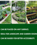 Garden with 4x8 Ft Home Garden Kit With Drip Irrigation System, Flexible Fabric Planters showcasing diverse plant arrangements