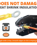 Ratcheting Wire Crimp Tool For Heat Shrink Connectors With Precision Die And Ergonomic Grips Professional Grade Crimping Pliers