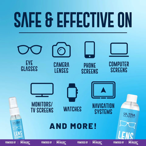 Nano Magic Eyeglass Lens Cleaning Spray 7oz Value Pack With 1oz Spray, 6oz Refill, Microfiber Cloth For Glasses, Phones, Screens