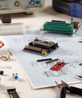 Universal ZIF IC Test Socket 14 Pin 2.54mm Pitch Rock Solid For Microcontrollers Chips And Breadboards on prototyping workspace.