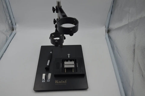Adjustable Metal Hot Air Gun Holder With Two Fixtures For SMD Rework Soldering Station Flexible Bracket Stand on desktop