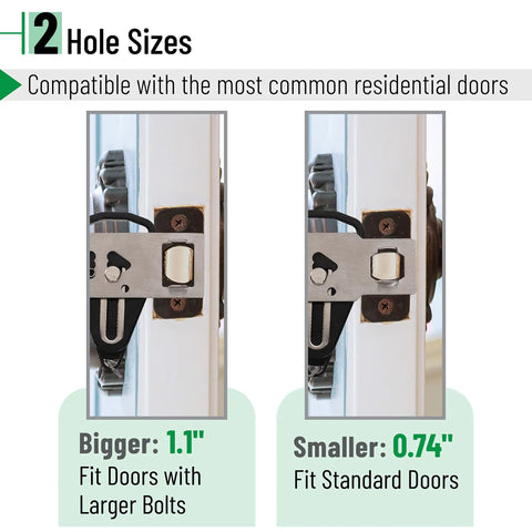 Portable Door Lock Security Kit For Home And Travel Privacy And Kid Safety Durable Door Latch with adjustable hole sizes