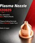 12PK Torch Consumables Kit For 600 900 Electrodes Nozzles Shields Replacement Set 120573 120826 120828 PAC123T PAC123M copper nozzle