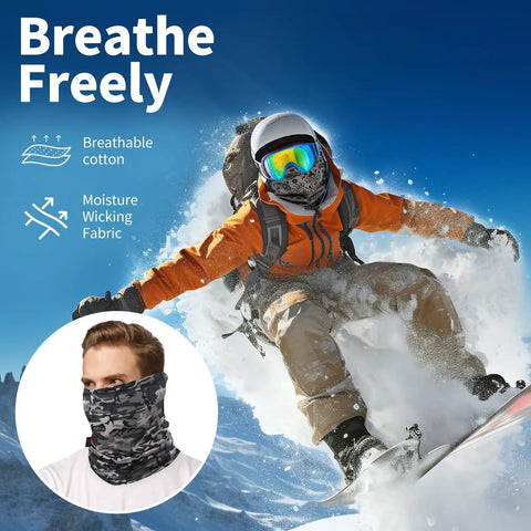 Straight Up Flame Resistant Neck Gaiter Two Pack With Fire Retardant Face Mask For Job Site Safety in black camo design.