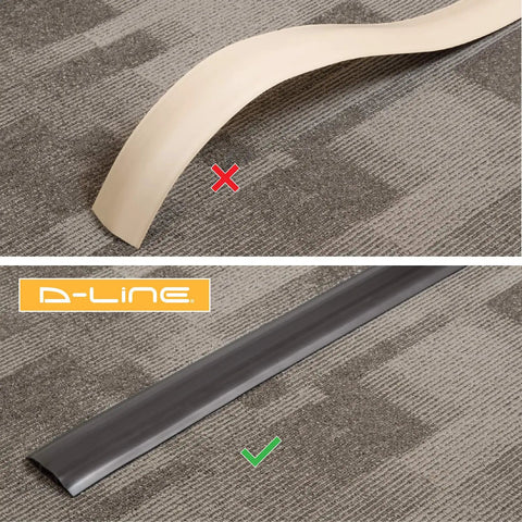 30ft Floor Cord Cover With Linkable Cable Protector To Hide Extension Cords And Prevent Trip Hazards Heavy Duty Cord Hider Workhorse For Home Or Office Black Made In USA Flexible Abrasion Resistant PVC Coils To Lay Flat