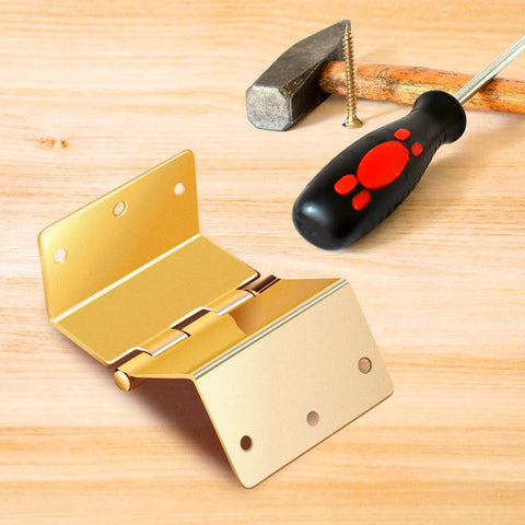 Brass Expandable Door Hinges With Offset Design Adds Two Inches To Door Openings For Wheelchairs Walkers And Transfer Chairs Three Pack No Brainer Easy Install shown next to tools