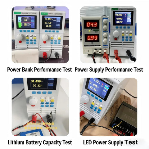 Programmable DC Electronic Load Tester for Batteries and Power Testing, One Channel Lab Grade Tool with Heavy Duty Aluminum Frame and Premium PCB Construction, Durable and Accurate Load Simulation for Battery Quality Checks, front view