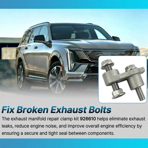 Exhaust Manifold Repair Clamp 926-610 Fit For Cadillac Chevy GMC Vehicles with SUV, heavy duty steel construction