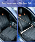 Two Pack Front Seat Cover For Cars, Trucks, SUVs And Jeeps, Full Protection Dog Car Seat Cover With Side Flaps, Black, Seatbelt Access