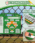 Baseball Lineup Board for Dugout with Movable Lineup Cards and Marker Clipboard Must Have Coach Gear for Baseball and Softball 40 Cards Included Green Durable Coaching Accessory