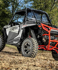Heavy Duty Arched Boxed Rear Radius Arms For Polaris RZR XP Turbo And XP 4 Turbo 2016 Plus Red, UTV rear suspension