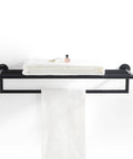 Chrome Wall Mounted Towel Rack For Bathroom Modern Hotel Style Towel Bar Shelf Single Towel Holder 26 Inch Durable Brass