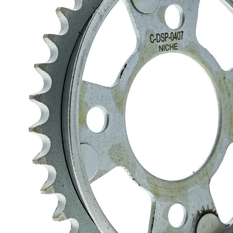 Close-up of rear sprocket from Beefed-Up Drive Sprocket And Chain Combo For Honda Grom 125 Front 15T And Rear 38T