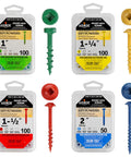 Pocket Hole Screw Set For Softwoods Coarse Thread 350 Count With Color Coated Finish And Square Drive Pro Grade Easy Install Must Have For Strong Joints In Woodworking Projects A350CC