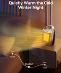2 In 1 Portable Electric Space Heater With Thermostat 1500W/750W Ceramic Heater on desk warming room