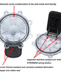 ATIE pool check valve rebuild kit for Pentair 2-inch 263042; front/back, clear housing, black cap, stainless springs