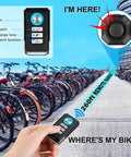 Person holding a remote control from the Rechargeable Bike Alarm With Remote, 110dB Wireless Anti Theft System.