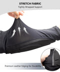 Cooling Archery Arm Guard Sleeve With Full Forearm Coverage showcasing stretch fabric and premium leather edging.