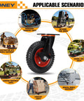 Heavy Duty Casters Set Of 4 With 8X2 Inch Solid Rubber Wheels And Knobby Tread, Applicable Scenarios and Usage Display