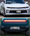 Printed Aluminum Alloy License Plate Frames Set With Valve Caps 2 Pack on white and green cars view