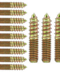 Top Shelf 5/16-18 X 1-1/2 Inch Hanger Bolts 12 Pack Galvanized Carbon Steel double headed screws in gold finish.