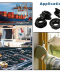 Heavy Duty 5/16 Inch Hex Serrated Flange Lock Nuts With Black Oxide Coating Built Tough As Nails Using Grade 304 Stainless Steel 18 8 For Zero Hassle Installation And Bulletproof Grip In a 25 Piece Pack used in ship assembly, furniture, electrical appliances, and DIY projects.