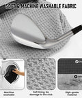 Waterproof Golf Club And Ball Cleaning Bag With Detachable Clip No Spill Liner Keeps Grooves Clean On The Fly Machine Washable