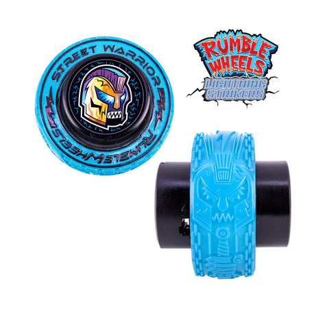 Rumble Wheels Lightning Strikers Rip Cord Racing Tires 2 Pack High Speed Launcher Toy with Light Up Spinning Wheels for Kids