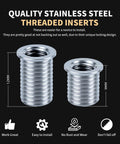 Metric M6X1.0 Thread Repair Kit With Stainless Steel Inserts, shown are two sizes 9.4mm and 12mm, for heavy duty internal repair