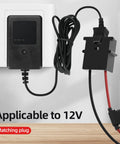 Image of Replacement Wire Harness Connector For 12V Power Wheels Battery with 12 AWG Wire and replaceable fuses shown connected