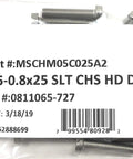 Rock Solid M5 X 25 Stainless Steel Slotted Cheese Head Machine Screw Din 84 A2 70 Hella Corrosion Resistant Fasteners in reusable packaging.