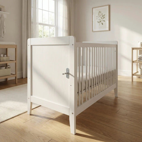 5 Piece Crib Hardware Replacement Kit With Stainless Steel Screws And Barrel Nuts For Universal Bed Frame Bolt Compatibility And Smooth Operation In Nursery Furniture Repairs on white crib