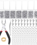 1500 Piece Silver Jump Ring Set With Lobster Clasps And Jewelry Pliers For DIY Jewelry Making Supplies Findings And Necklace Repair Beading Kit For Crafters