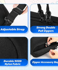 Road Trip Ready Thermal Imager Case For HF96 And ACEGMET TR120E showing adjustable strap, double zippers, and durable nylon fabric.