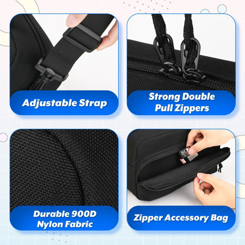 Road Trip Ready Thermal Imager Case For HF96 And ACEGMET TR120E showing adjustable strap, double zippers, and durable nylon fabric.