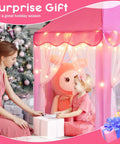 Princess Castle Tent For Girls With Star Lights Large Indoor Outdoor Playhouse Private Hideaway For Kids 55 Inch By 53 Inch