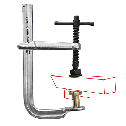 Sliding Arm Clamp Kit 20.5 Inch Heavy Duty With 2,400 Lbs Clamping Force showing metal components and screw mechanism.