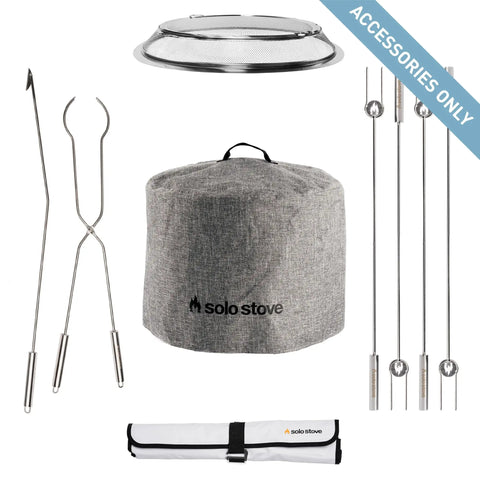 Bonfire Accessory Bundle For Fire Pit With Shield Shelter Roasting Sticks And Tools Weatherproof Your Night Contain Sparks