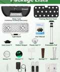 Dope Indoor Hydroponics Growth System Kit with 17 Pods package list showing components and accessories included.