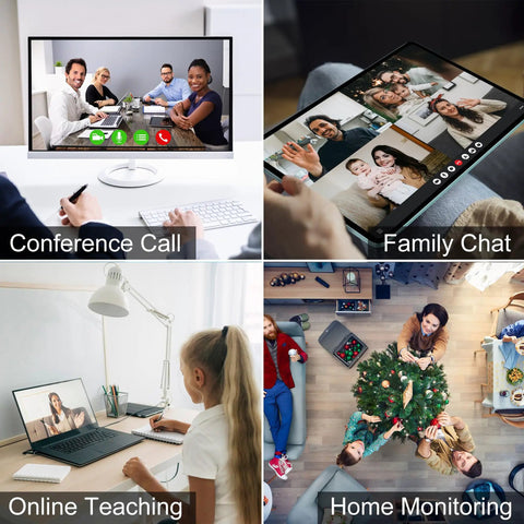 People using Ultra HD 8MP USB Camera With 2.8 To 12mm Varifocal Lens for conference call, family chat, online teaching, home monitoring