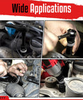 3 Piece Impact Universal Joint Set With 1/4 Inch 3/8 Inch And 1/2 Inch Drive Swivel Sockets in automotive use