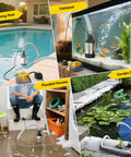 Cordless Submersible Water Pump With 1268 GPH High Flow 100W Motor 13Ft Submersion 26Ft Lift 6.5Ft Hose used in various settings