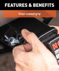 Trailer Hitch Pin And Clip With Vinyl Coated Grip Five Eighth Inch Diameter Fits Two Inch Receiver Clear Zinc Finish