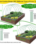 60 Pcs Greenhouse Hoops For Raised Beds Netting Kit Build Your Own Grow Tunnel visual guide, fiberglass hoops over raised beds.