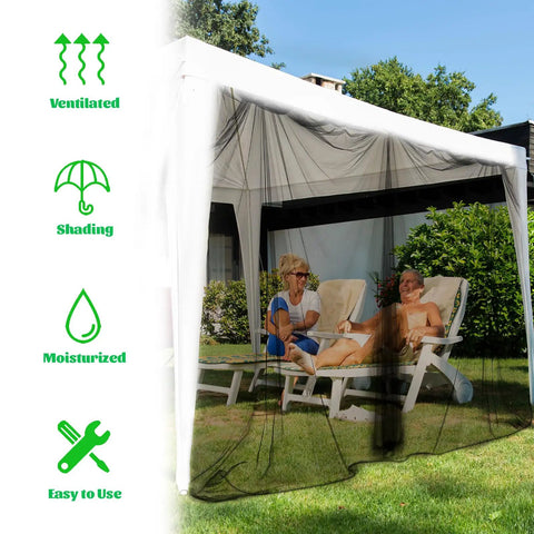 60 By 10 Feet Mosquito Netting For Garden And Outdoor Living Kickin Insect Barrier Mesh Screen In Black over outdoor gazebo
