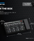 Image showing ME 90 Guitar Multi Effects Processor with dimensions, 11 AIRD amp models, and optional PSA adapter.