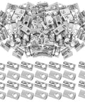200 Piece Heavy Duty M8 Thread T Slot Nuts Half Roll In Spring Steel Fasteners for aluminum extrusions stacked in a pile.