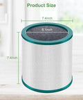 Dyson Compatible Replacement Filter 2 Pack For Pure Cool Link TP01 TP02 TP03 AM11 BP01 with size dimensions.